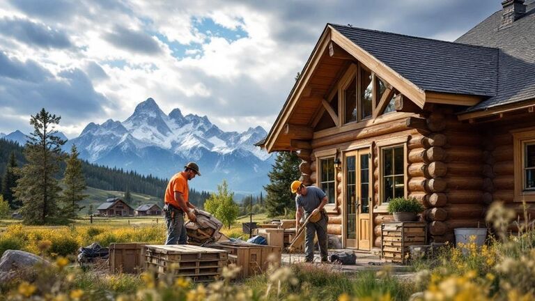 ShapeUpIdaho demolition crew tearing out an old deck in Driggs