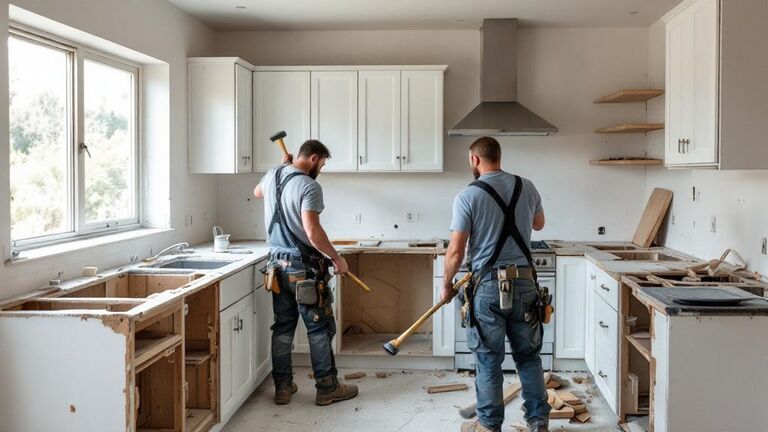 Kitchen demolition in preparation for remodel in Driggs