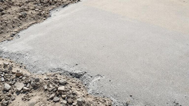 Clean cleared area where concrete patio has been removed and ground graded smooth