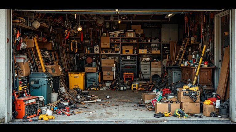 ShapeUpIdaho crew clearing out a packed garage in Rexburg