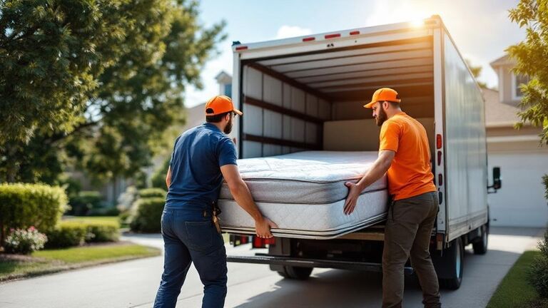 Mattress materials sorted for recycling — springs, foam, and fabric