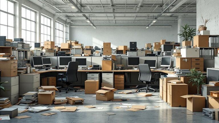 Office being cleared of old cubicles and furniture by ShapeUpIdaho