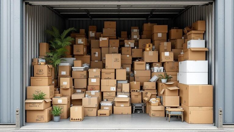 ShapeUpIdaho crew emptying a packed storage unit