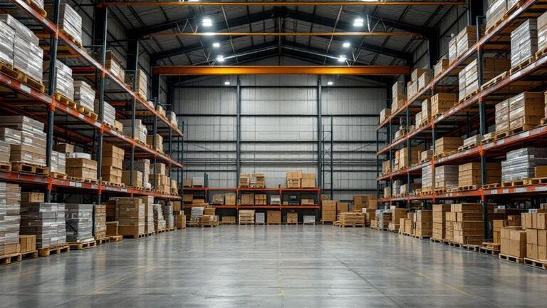 ShapeUpIdaho crew disassembling pallet racking during a warehouse cleanout