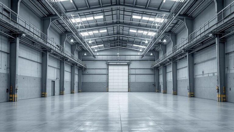 Clean warehouse floor after ShapeUpIdaho completed a full cleanout