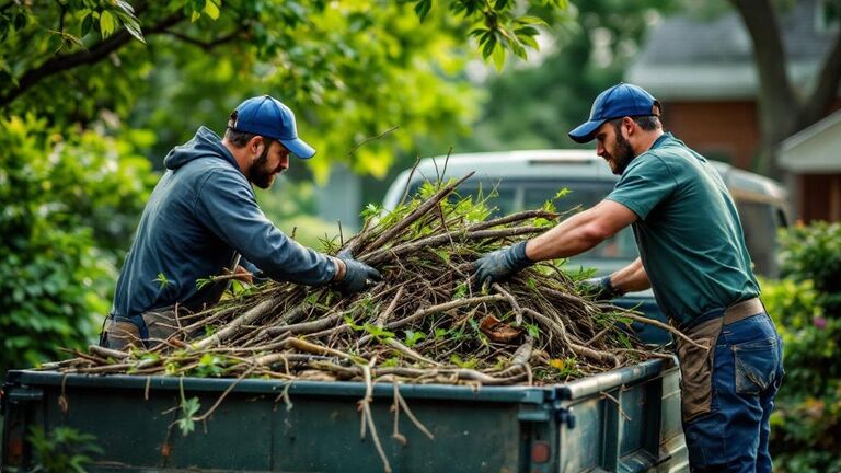 ShapeUpIdaho crew loading brush and trimmings onto the truck